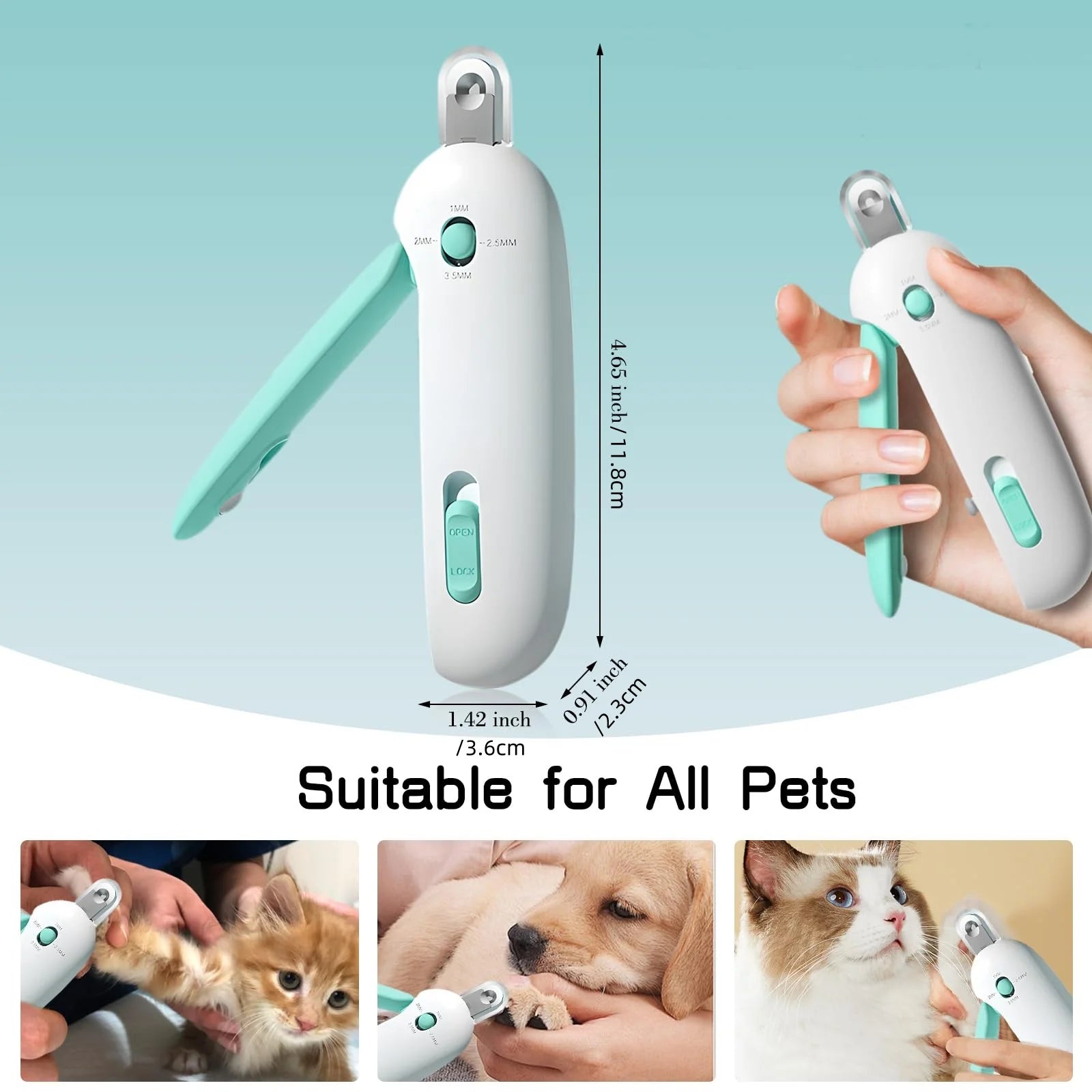 Professional Pet Nail Clippers with Adjustable Hole Cat Dog Nail Clipper Cutter Pet Claw Trimmer Puppy Kitten Care Grooming Tool - MeLife GloBazzar