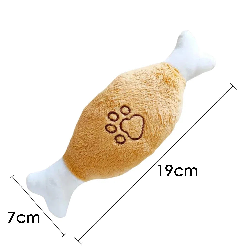 Plush Dog Toy Animals Shape Bite Resistant Squeaky Corduroy Dog Toys for Small Puppy to Large Dog Pets Training Accessories - MeLife GloBazzar