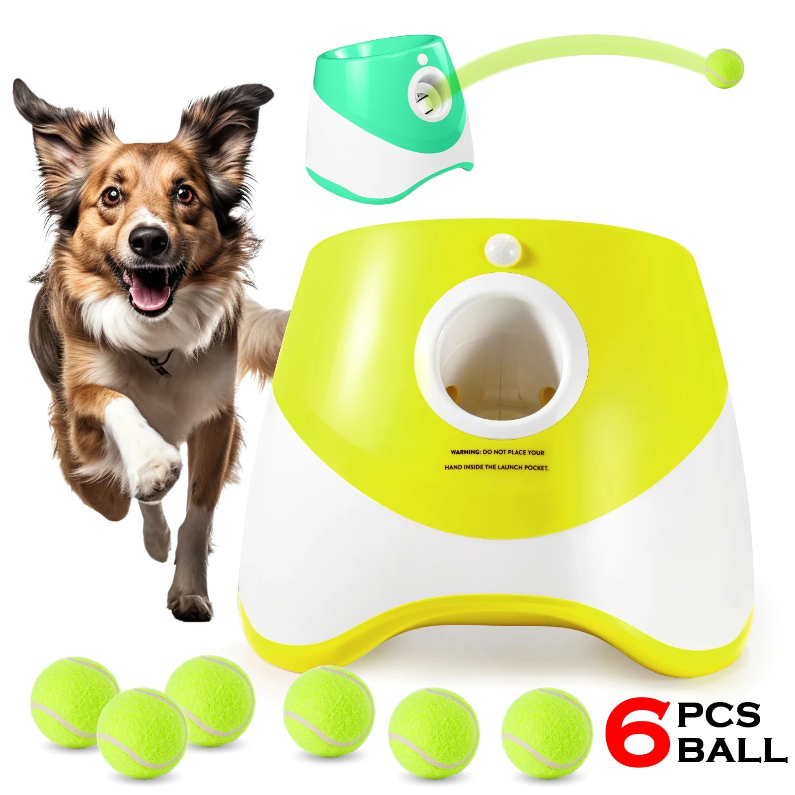 Dog Tennis Ball Launcher Dogs Chase Automatic Toys Automatic Fun Interactive Machine Fun Interactive Catapult Throw Rechargable - MeLife GloBazzar