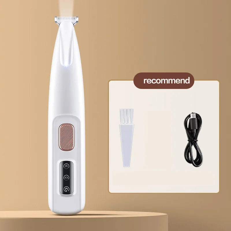 New Dog Paw Trimmer with LED Light Fully Waterproof Pet Hair Trimmer with LED Display Dog Clippers for Grooming 18mm Widen Blade - MeLife GloBazzar