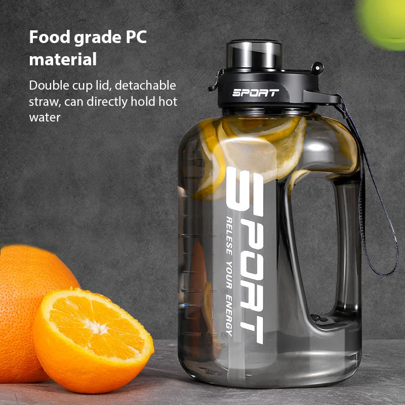 1.2L/1.7L/2.5L Big Belly Large Capacity Water Bottle for Sports