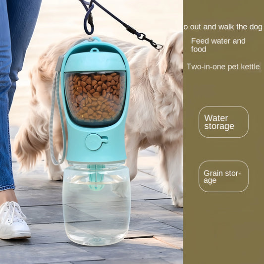 Portable Dog Cat Water Bottle with Storage Food and Water Container for Puppy Pets dogs Feeder Bowl Outdoor Travel Pet supplies - MeLife GloBazzar