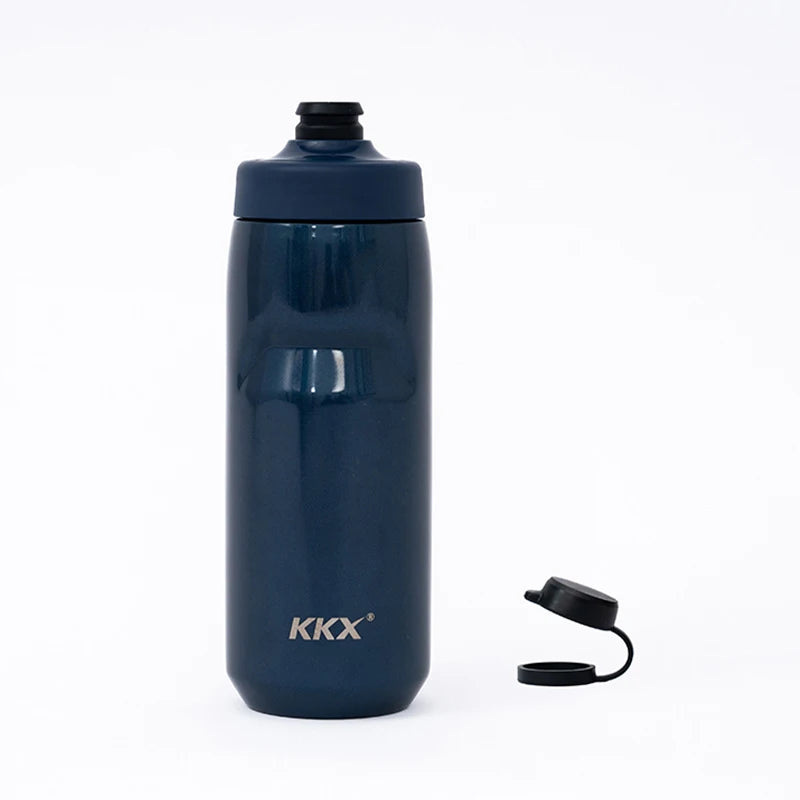 KKX 6 Layer Warm Insulated Cycling Water Bottle 550ML Portable MTB Road Bike Vacuum Stainless Steel Bicycle Bottle Accessories