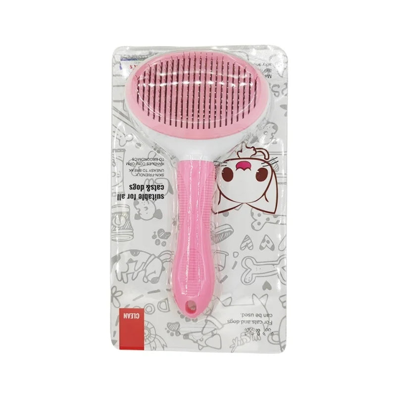 Self-cleaning Pet Hair Remove Comb Cat Slicker Brush Pet Hair Removal Comb For Cats Grooming Brushes Dog Combs Cat Accessories - MeLife GloBazzar
